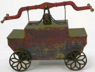 Model hand pump fire fighting cart