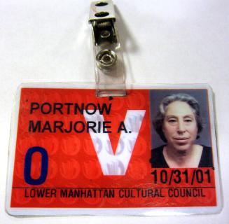 Identification badge for Marjorie Portnow