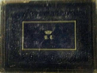 Sketchbook with 34 Folios, 20 blank, and three independent sheets (two female portraits and lettering for tombs of Charles X and Prince Louis dated 1845)