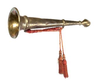 Fire horn w/cord and tassel