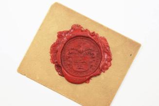 Seal impression affixed to cardboard