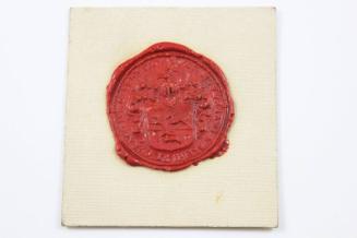 Seal impression affixed to cardboard