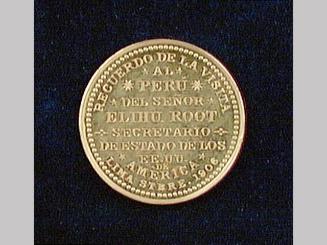 Medal in box:...Peru...Elihu Root