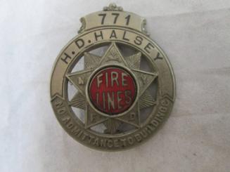 Press badge: Fire lines