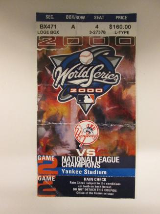 2000 World Series Ticket
