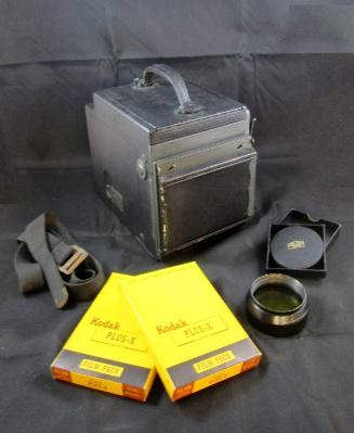 Camera with case and accessories