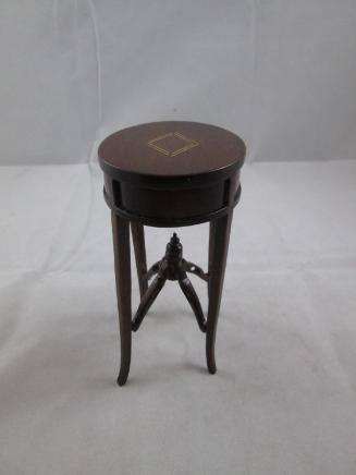 Miniature Furniture, Small Table with Inlaid Top