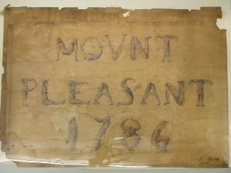 "MOUNT PLEASANT 1786," The Name of the Beekman Mansion, Composed of Human Figures (Pierrots)