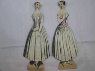 Paper dolls, costumes, and stands (22 pieces)