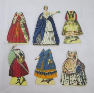 Paper doll costumes (6 pieces)