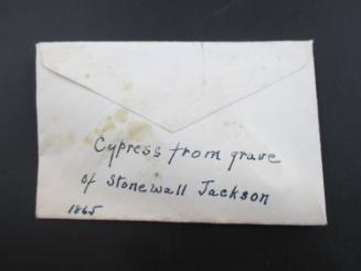 Envelope containing cypress from grave of Stonewall Jackson