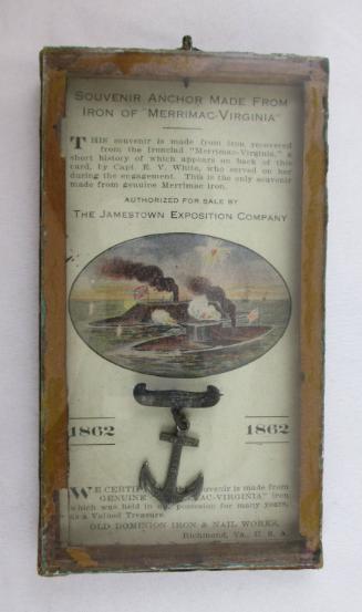 Framed anchor made from the "Merrimac"