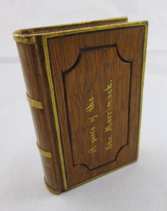 Book-shaped wooden piece of Merrimac