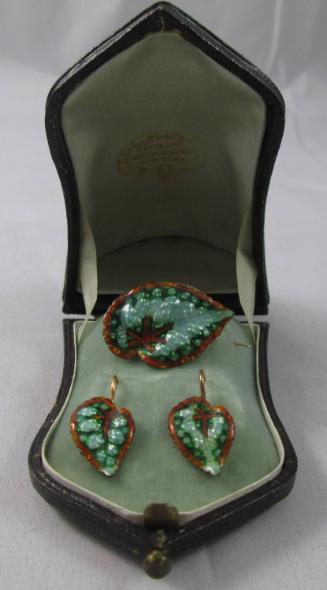 Brooch and earrings