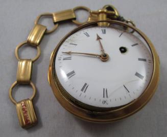 Pocket watch with chain and bag