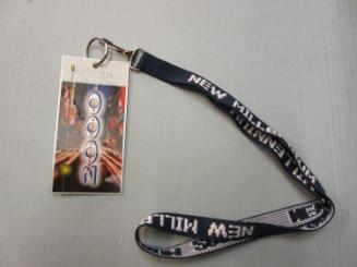 Times Square Millennium "Ticket" Clipped to "New Millennium 2000" Neck Strap