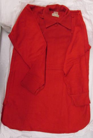 Firemen's uniform: red shirt worn in NYC, 1942-1945 in box