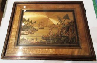 Straw marquetry picture