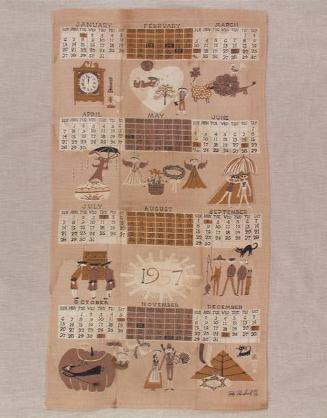 Tea cloth calendar