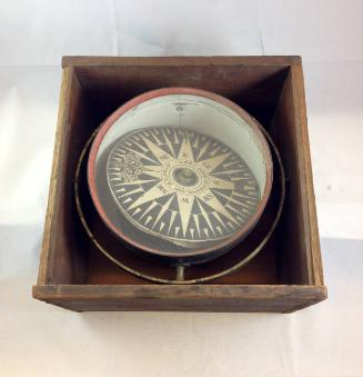 Ship's compass in box