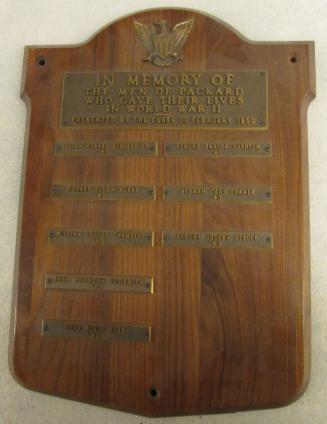 Memorial plaque