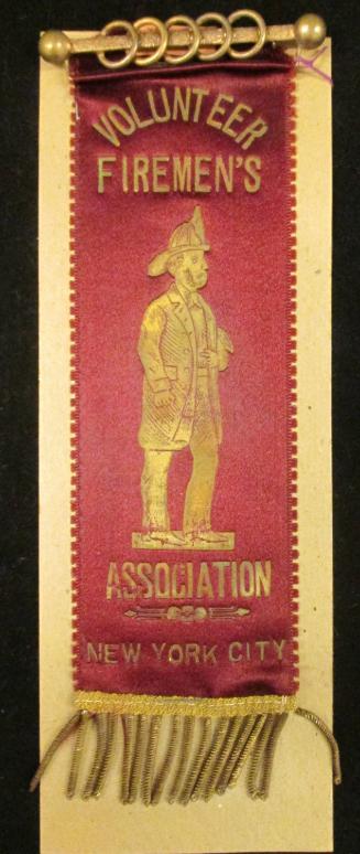 Ribbon badge: Volunteer Fireman's Association, New York City