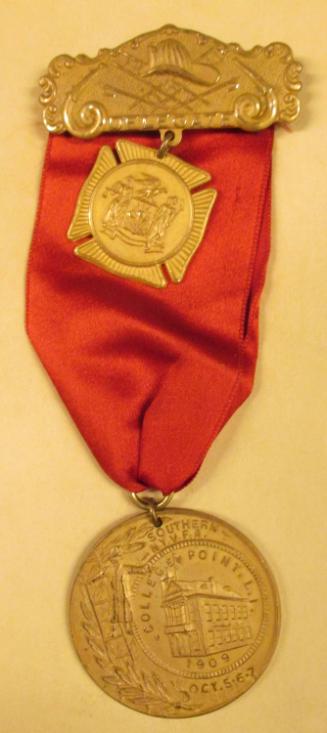 Badge: Delegate, Southern N.Y.V.F.A...Oct. 5-7, 1909