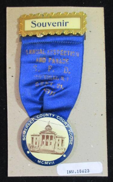 Badge: annual inspection & parade S.F.D. Somerville NJ 1911