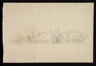 Hilly Landscape with Trees; from the disassembled "Kingston Sketchbook"