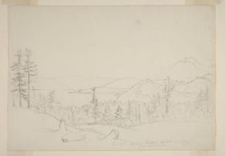 Schroon Lake, New York, Looking South; from the disassembled "Schroon Lake Sketchbook"