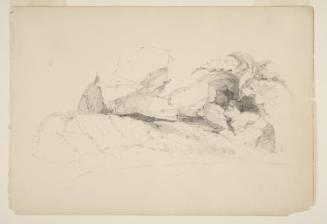 Study of Rocks and Leaves; from the disassembled "Schroon Lake Sketchbook"