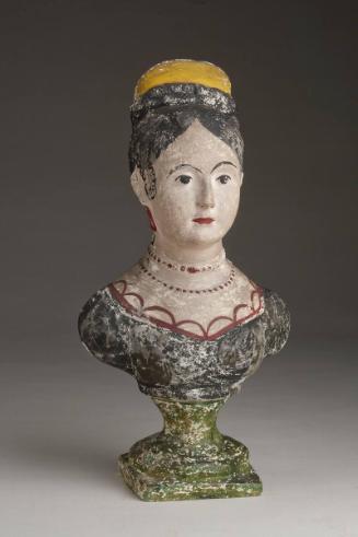 Chalkware bust of a woman