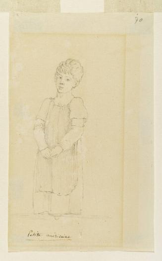 Young Girl Wearing a Pinafore