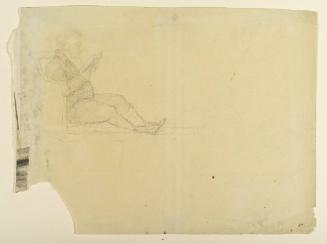 Man Seated on a Divan Reading; verso: seated woman reading