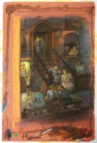 Study for a cover of The New Yorker: City Stoop