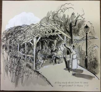 Central Park Drawings, No. 3: "How early do we have to come to get a seat in there?"