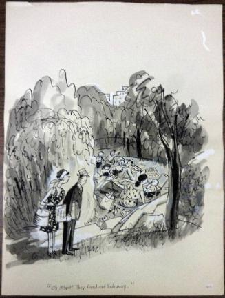 Central Park Drawings, No. 17: "Oh, Albert! They found our hide away."