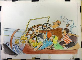 Study for pp. 6–7 of "Ian Fleming's Story of Chitty Chitty Bang Bang! The Magical Car"