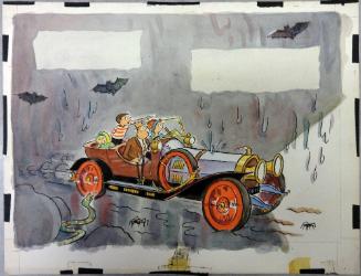 Study for pp. 28–29 of "Ian Fleming's Story of Chitty Chitty Bang Bang! The Magical Car"