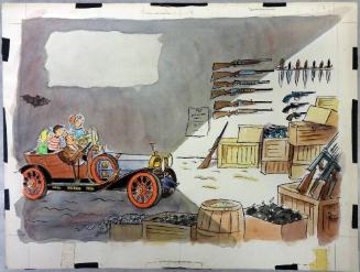 Study for pp. 30–31 of "Ian Fleming’s Story of Chitty Chitty Bang Bang! The Magical Car"