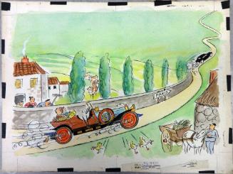 Study for pp. 46–47 of "Ian Fleming's Story of Chitty Chitty Bang Bang! The Magical Car"