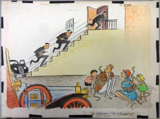 Study for pp. 52–53 of 'Ian Fleming's Story of Chitty Chitty Bang Bang! The Magical Car"
