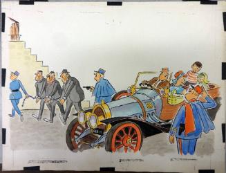 Study for pp. 58–59 of "Ian Fleming's Story of Chitty Chitty Bang Bang! The Magical Car"