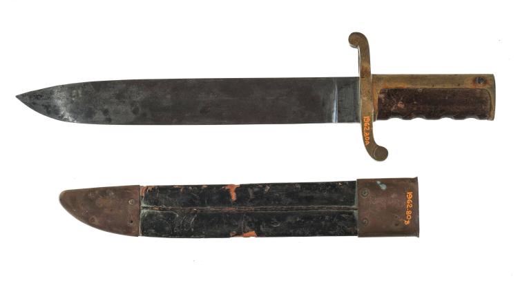 Naval knife bayonet and scabbard