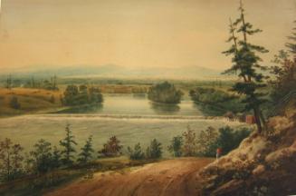 View Near Sandy Hill, New York: Preparatory Study for Plate 7 of "The Hudson River PortFolio"