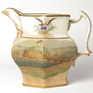 Landing of General Lafayette at Castle Garden pitcher