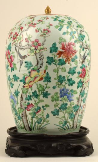 Vase with cover and stand