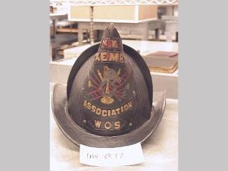 Fire helmet: NY Exempt Assn. WOS