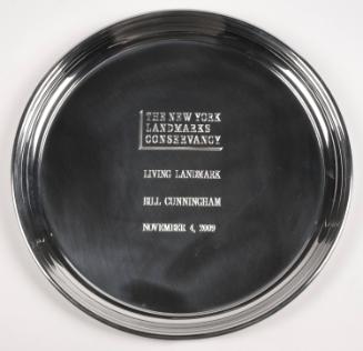 Living Landmark Award presentation plate