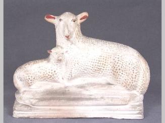 Chalkware (ewe and lamb)
